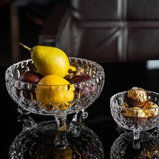 Glass Bowl Large Heavy Clear