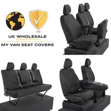RENAULT TRAFIC SEAT COVERS (2001 ONWARDS) TAILORED BLACK