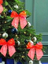 Wired BOW Wedding Xmas Christmas Present Tree Wreath Gift Decoration X 3