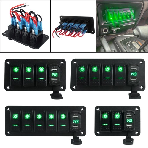 Gang green led rocker - gang,