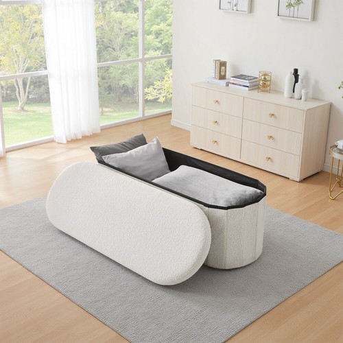 110cm folding ottoman - ottoman, storage