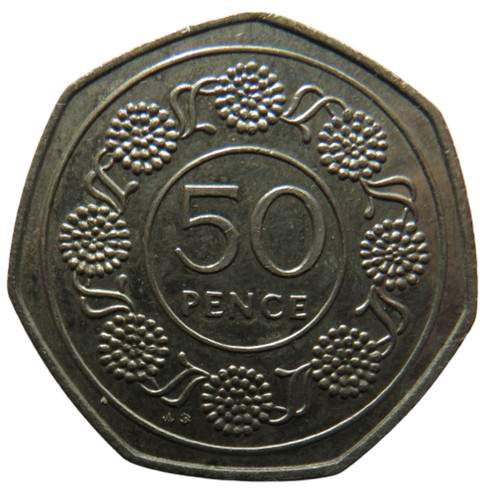 1988 gibraltar 50p - 1988, pence