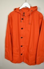 Lacoste Vintage Hooded Coat Mountain Parka Cotton and Leather M-L size