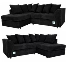 LEFT-HAND/RIGHT-HAND LUXURY CHICAGO CORNER SOFA JUMBO CORD ANY COLOUR