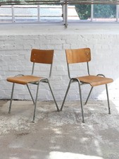 Vintage French School Stacking Chair - 2 Available