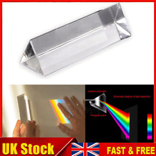 8cm Optical Glass Crystal Clear Prism Triangular Prism Light Physics Spectrum
