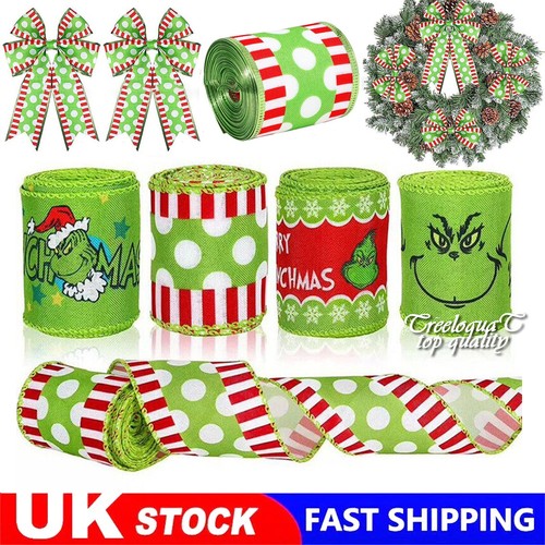 Grinchs ribbon wired 2 - 4*, 2.5in