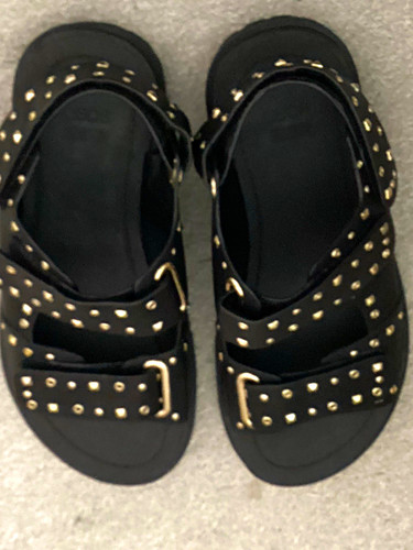 Women black strappy flat - strappy,