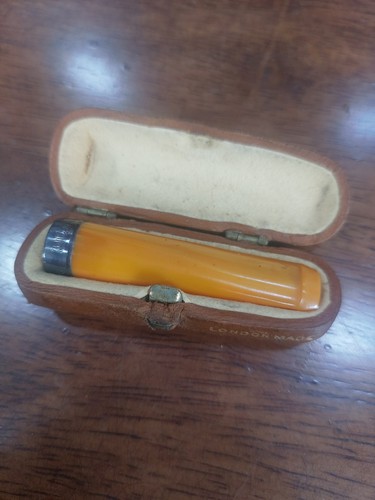 Antique amber silver cigarette - amber/silver,