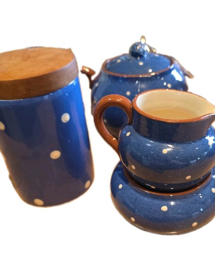 Dartmouth pottery blue polka - dartmouth,