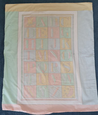 Mothercare Vintage ABC Alphabet Cot Quilt Duvet Cover Only Made GB 2258452