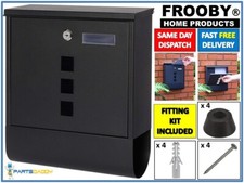 POST BOX LARGE LETTER MAIL BOX STEEL LOCKABLE OUTDOOR WALL MOUNTED WITH KEYS 493