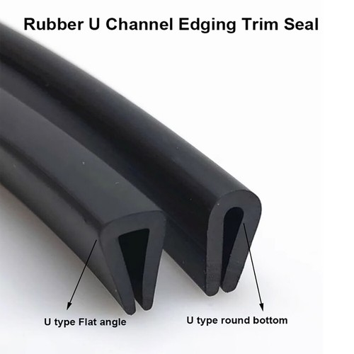 Black rubber channel edging - channel,