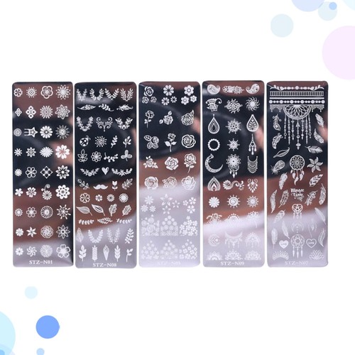 5pcs nail art - nail, stamping