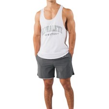 Alphalete Infinity Stride Gray Shorts Small 6” Inseam Vented Drawstring Waistban