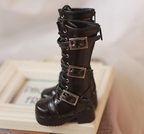 Bjd doll shoes black - doll,