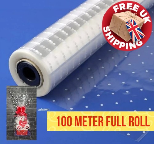 White dots clear cellophane - clear,