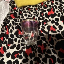 Vintage Cranberry & Gold Shot