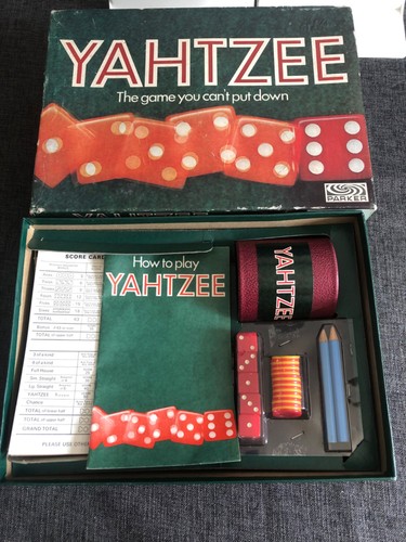 Vintage yahtzee green box - yahtzee,