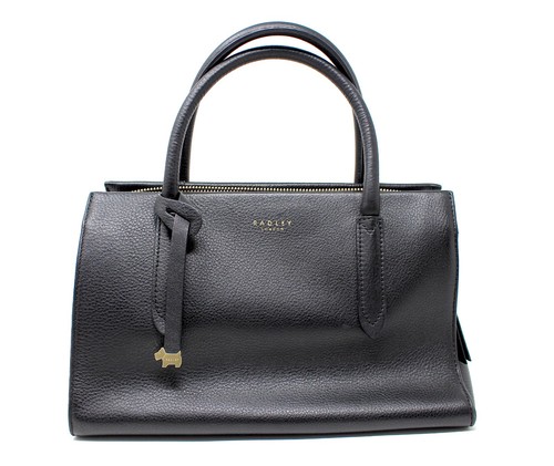 Radley black leather handbag - radley,
