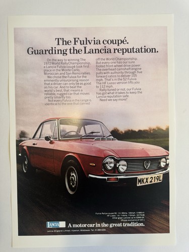 New lancia fulvia - coupe, red