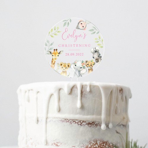Christening cake topper - christening,