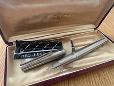 Japan PILOT "MR MUREX" 1979 vintage fountain pen stainless steel F with BOX