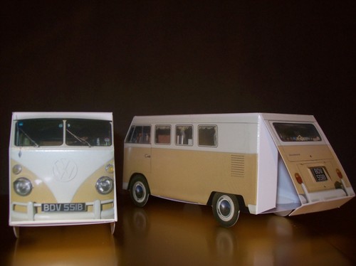 Beige vw splitscreen - x,