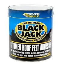 Everbuild 904 Bitumen Roof Felt Adhesive 1L Roofing Sealing Bonding Repair DIY