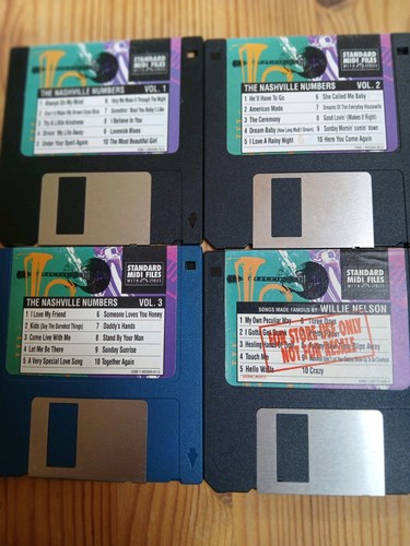 Midi files floppy disc - disc, backing