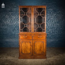 19th C Mahogany Astral Glazed Bookcase