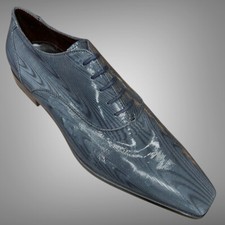 CESARE PACIOTTI MOIRE PATTERN LEATHER OXFORDS SHOES US 8