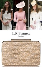 LK Bennett NEW Natalie Clutch Bag woven straw raffia wicker ASO Kate Middleton