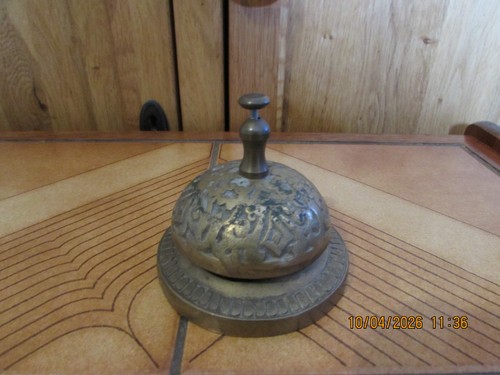 Vintage brass service counter - brass,