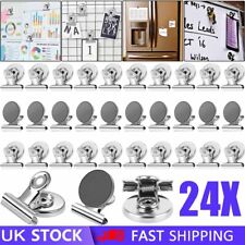 24PCS Magnetic Clips Paper Note Notes Clip Office Stationery Bulldog Fridge Memo