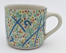 JANICE TCHALENKO STYLE STUDIO POTTERY MUG SIGNED 'J.K' 20TH CENTURY