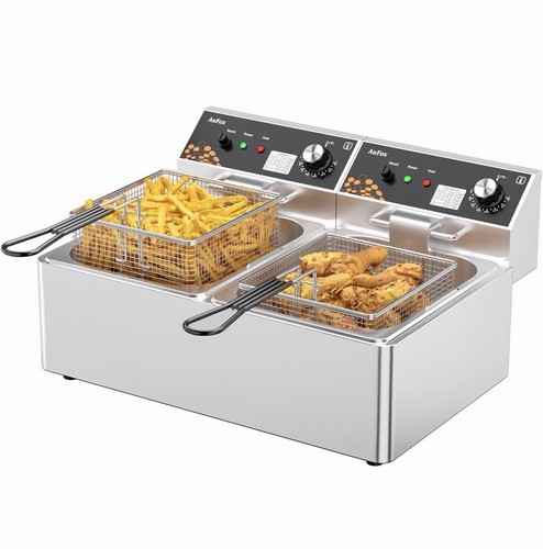 Commercial deep fryer - fryer, twin