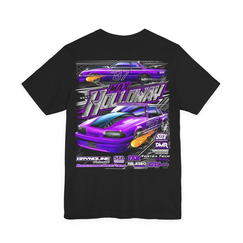 Purple black racing shirt - shirt, drag