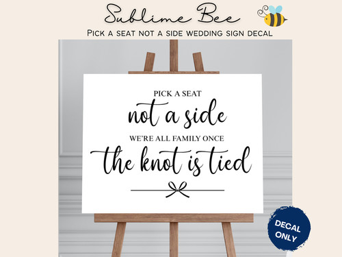 Pick seat not side wedding - a,