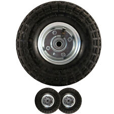 2 x 10" PNEUMATIC SACK TRUCK TROLLEY WHEEL BARROW TYRE TYRES WHEELS 4.10/3.5-4.0