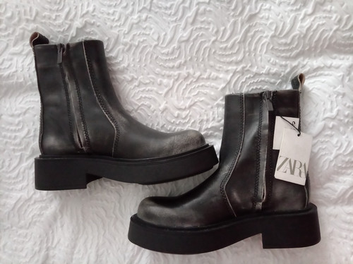 Grey leather new zara - new,,