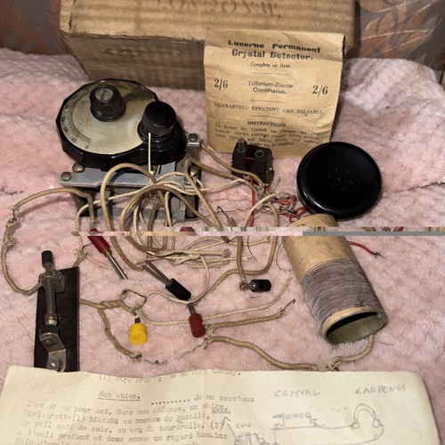 Vintage map crystal radio - vintage,