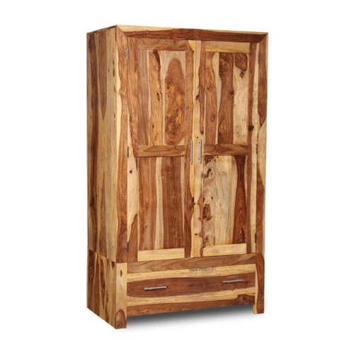 Sheesham wood double wardrobe - wood,