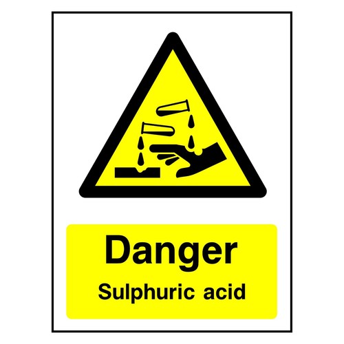 Danger sulphuric acid sign - acid,