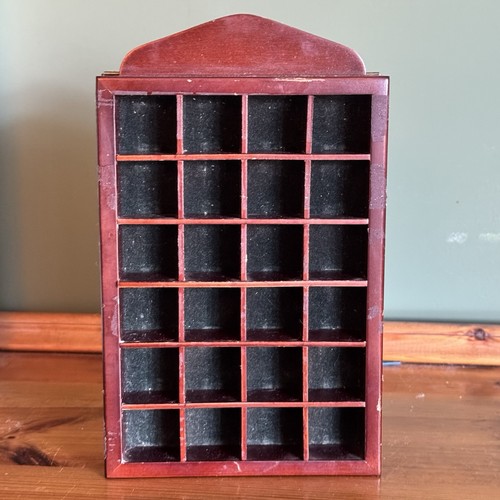 Vintage wooden thimble display - vintage,