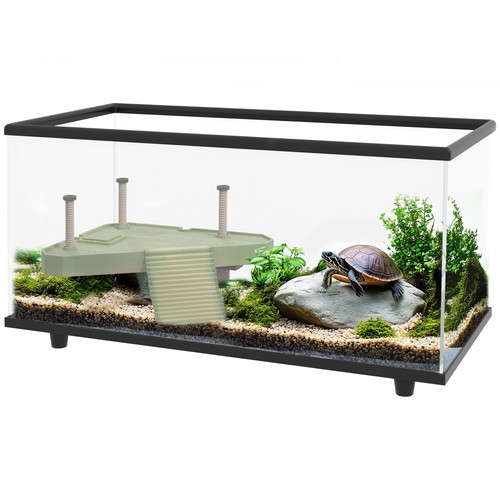 Pawhut 50l glass turtle - glass,