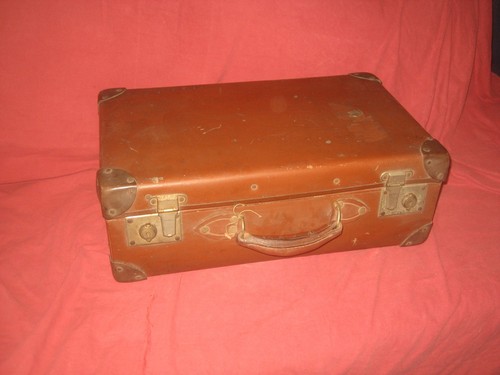 Vintage brown suitcase