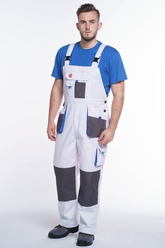 White mens dungarees overalls - white,