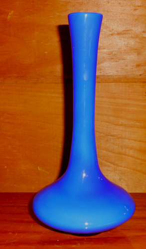 Hand blown cobalt blue art - hand,