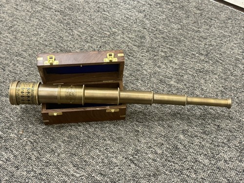 Vintage brass telescope - vintage,